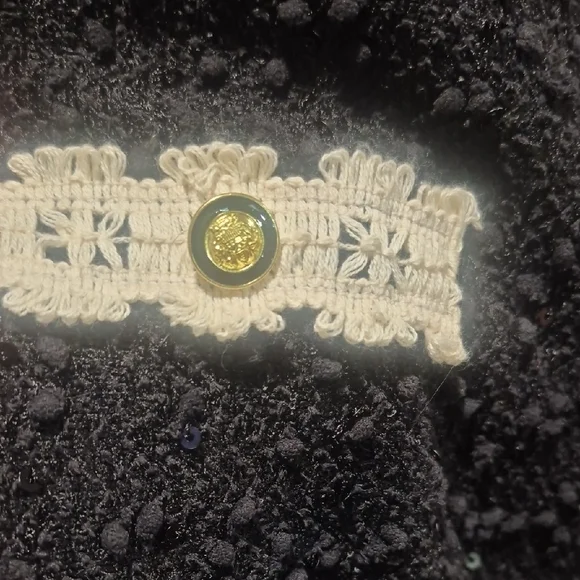 J.B.S. Black Dress with Cream Details - Picture 5 of 7